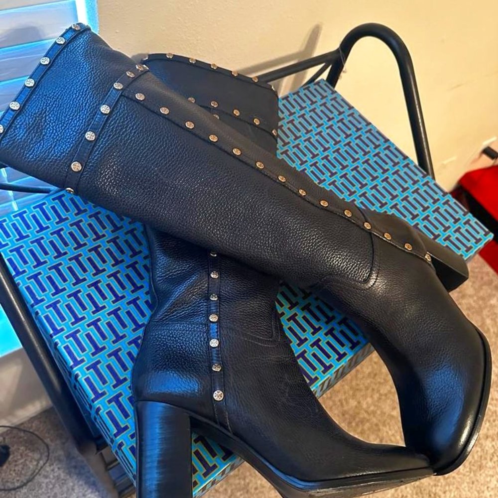 TORY BURCH  Heel Tall Leather Boots